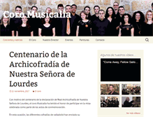 Tablet Screenshot of coromusicalia.com